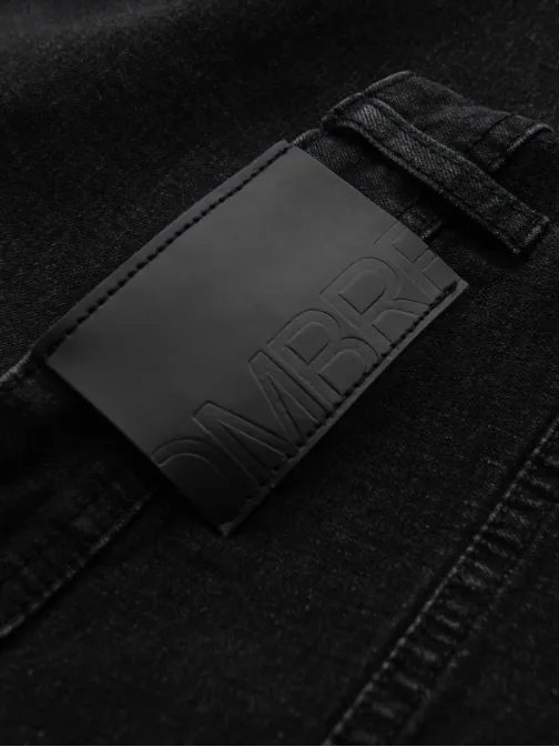 Moške kratke hlače iz džinsa black v4 om-srds-0134