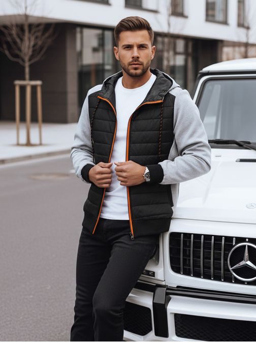 Svetlo siva prehodna prešita jakna