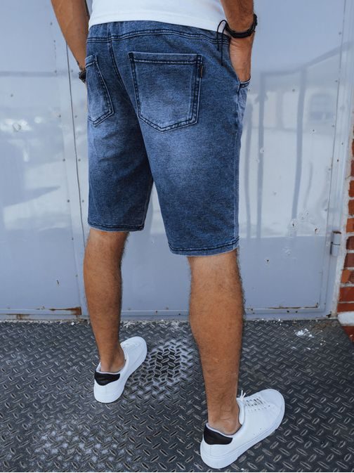 Preproste moške jeans kratke hlače v modri barvi