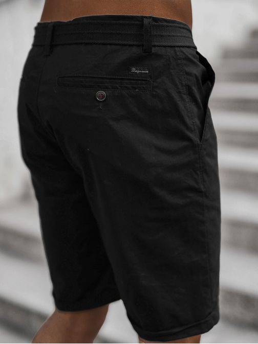 Črne chinos kratke hlače iz bombaža T/XX160085/1