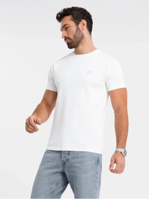 Unikatna bela majica z logotipom  V2 TSBC-0222