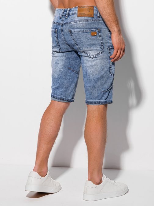 Originalne bombažne jeans modre kratke hlače W368