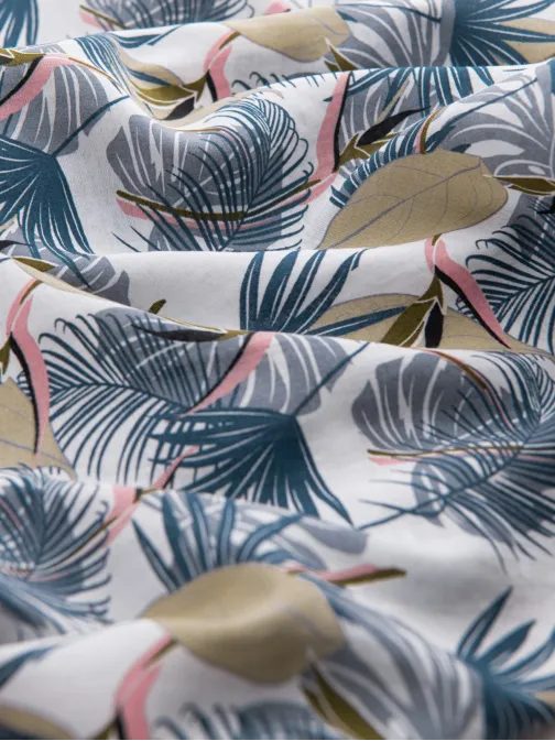 Vzorčasta bela poletna srajca V7 SHPS-0113