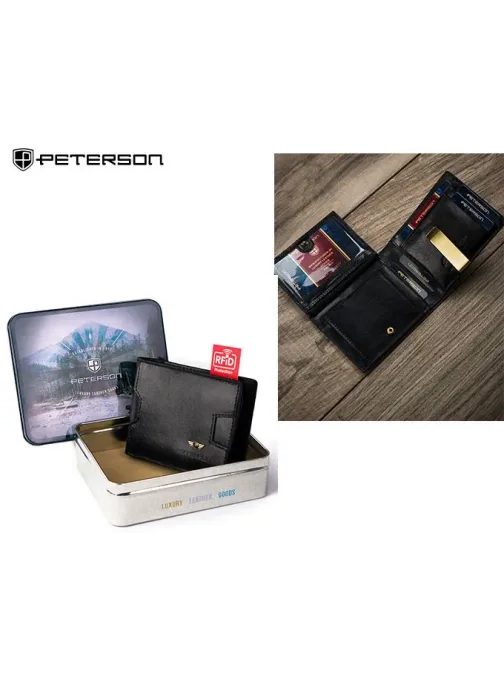 Elegantna črna moška denarnica Peterson