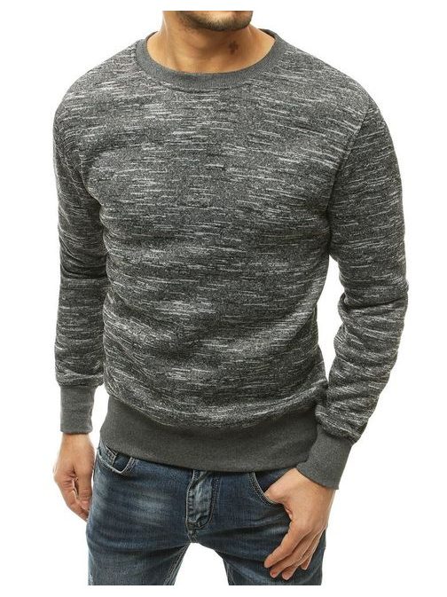 Temno siv pulover brez kapuce