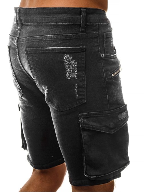 MODNE JEANS KRATKE HLAČE ČRNE G/3001