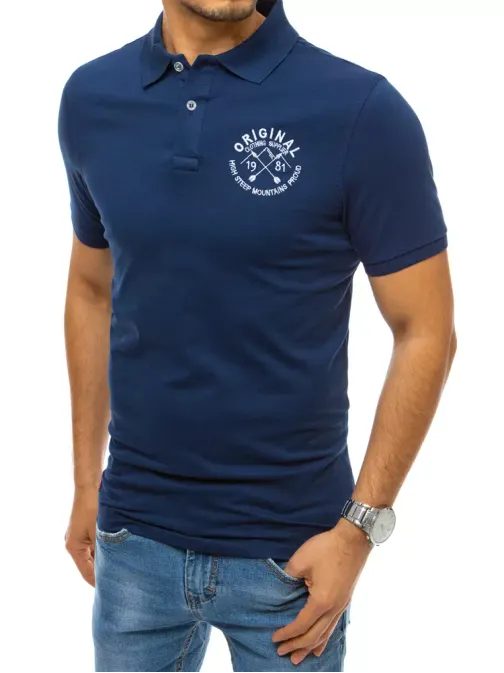 Preprosta indigo polo majica