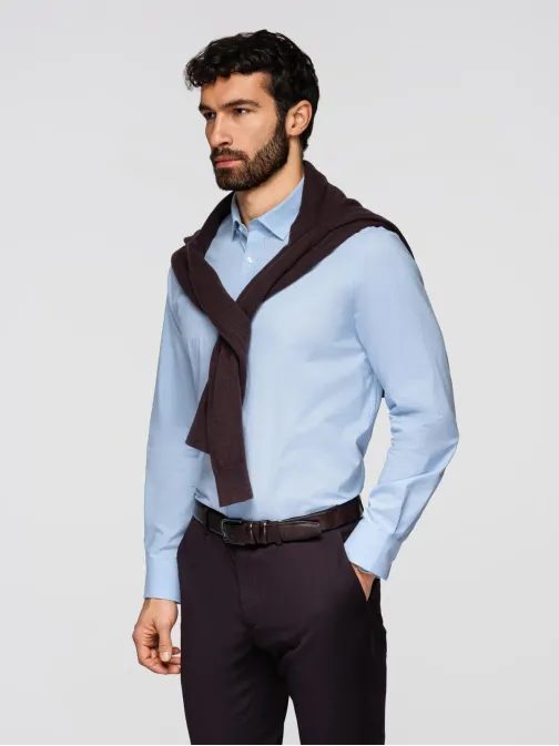 Osnovna modra moška majica V1 K699