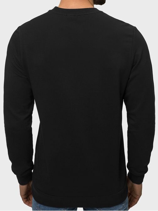 Črn preprost pulover brez kapuce Freedom B/21402040Z