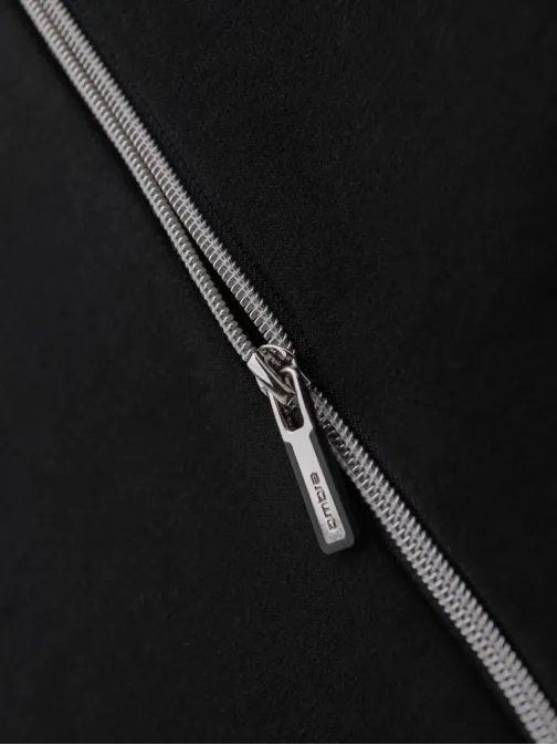 Brezčasen črn pulover z okrasnimi zadrgami V1 SSNZ-0187