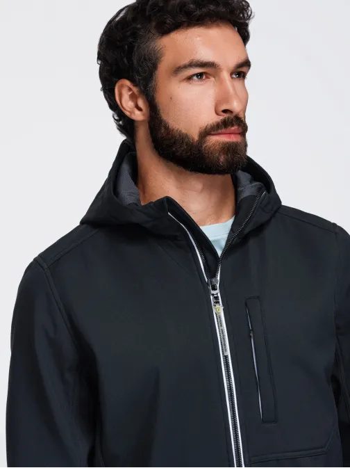 Moška črna softshell jakna V2 JANP-0292