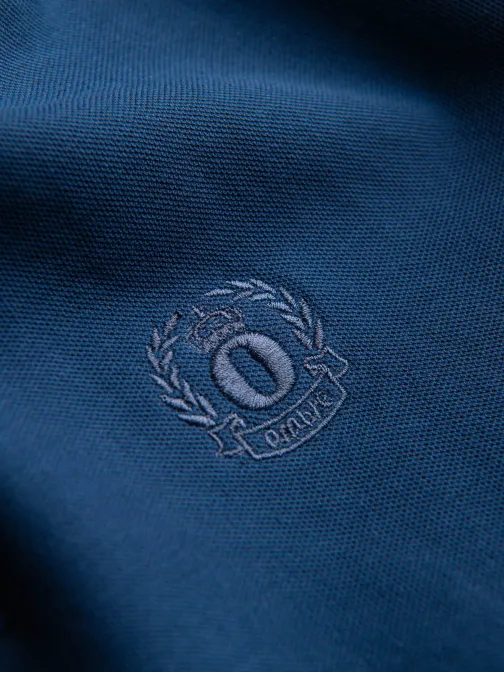 Preprosta temno modra polo majica S1374