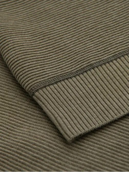 Zanimiv oliven pulover z vzorcem V2 SWSW-0121