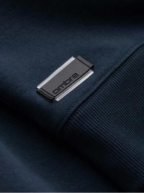 Osnovna bombažna moška jopa v modri barvi V1 om-ssbn-0159