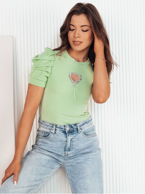 Vpadljiva ženska svetlo zelena bluza Lerris