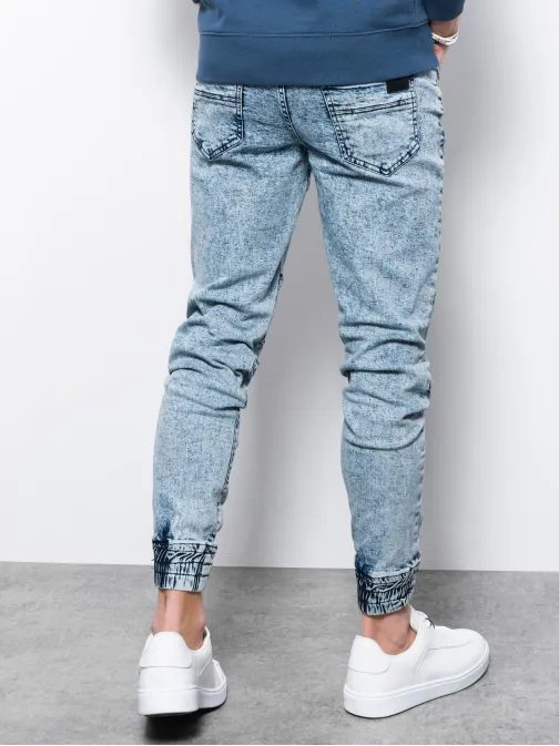 Jogger kavbojke v svetlo modri barvi P1056