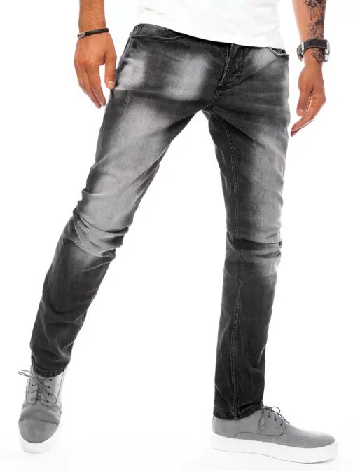 Zbledele črne kavbojke za moške