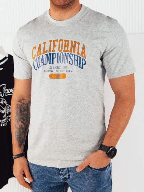 Modna siva majica z napisom