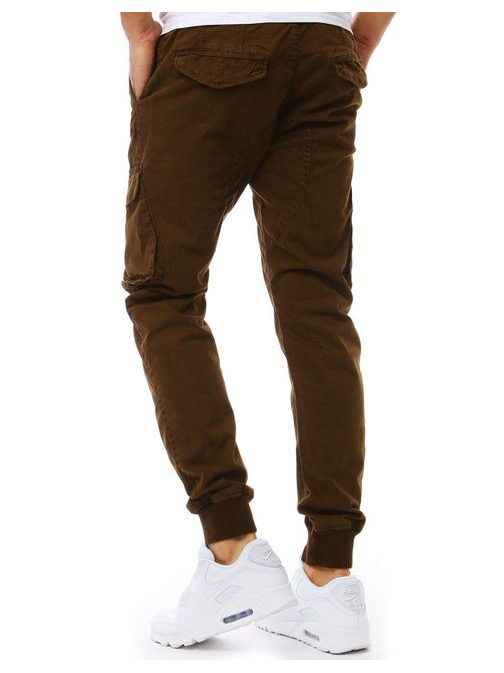 Udobne jeans jogger hlače rjave