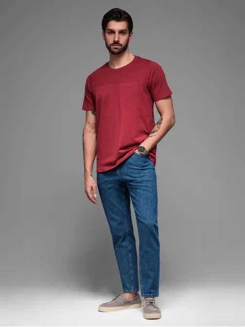 Edinstvena rdeča majica z žepom V2 TSCT-0171