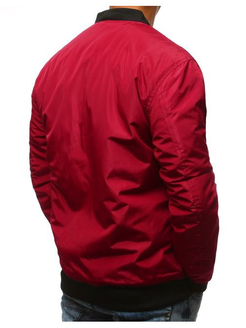 Stilska bomber jakna v rdeči barvi