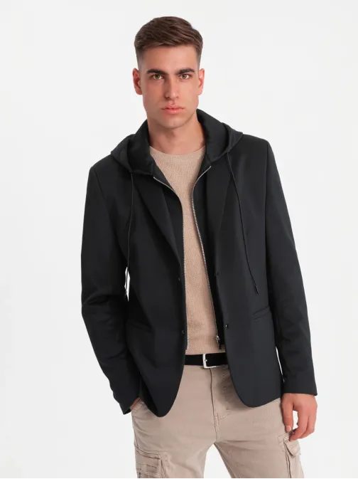 Elegantna črna jakna V1 BLZB-0126