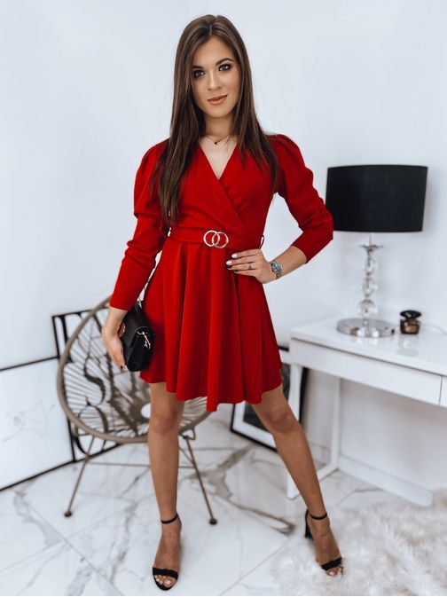 Rdeča obleka Charlize originalnega izgleda - Pravimoski.si