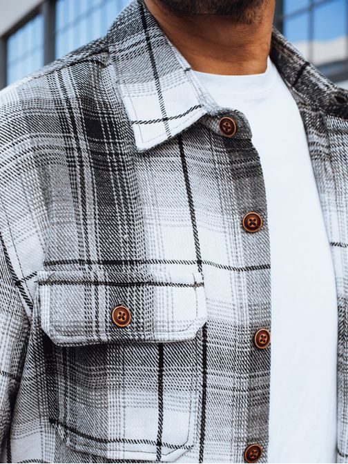 Krašena flanelna srajca z žepi na prsih