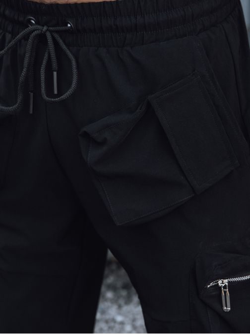 Moške črne cargo hlače