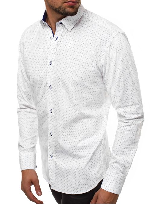 Trendovska bela moška srajca V/K154