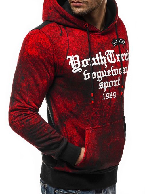 Nenavaden moški rdeč pulover OZONEE JS/DD271
