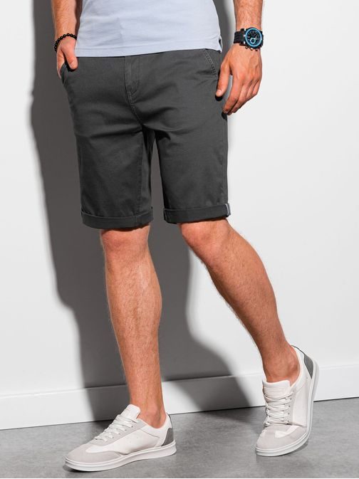 Preproste kratke hlače v črni barvi W243