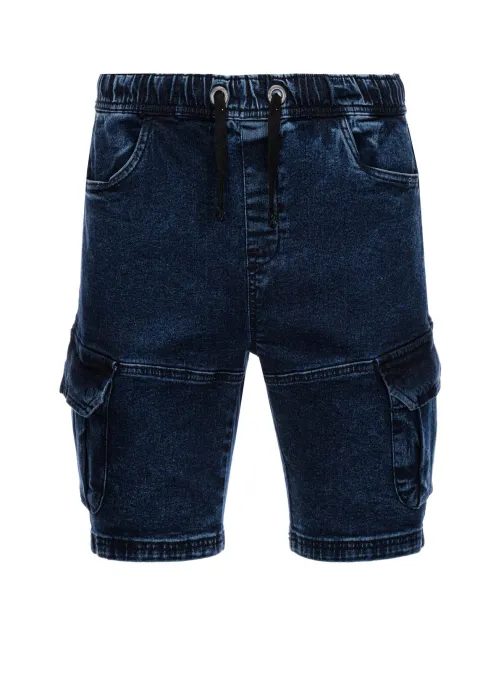 Trendovske temne jeans kratke hlače W362