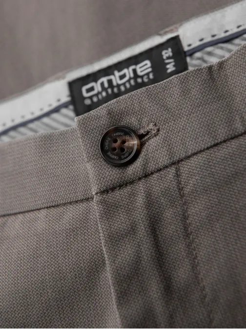 Sive hlače chinos z drobno teksturo V1 PACP-0184
