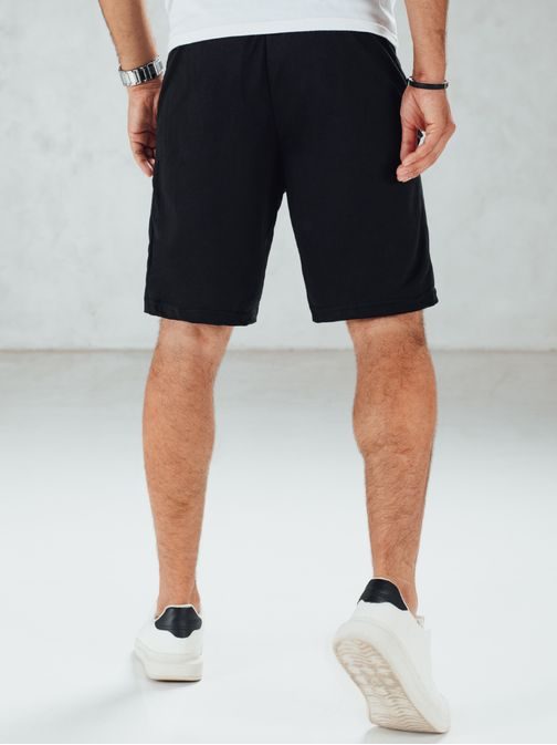 Udobne črne kratke hlače z logotipom