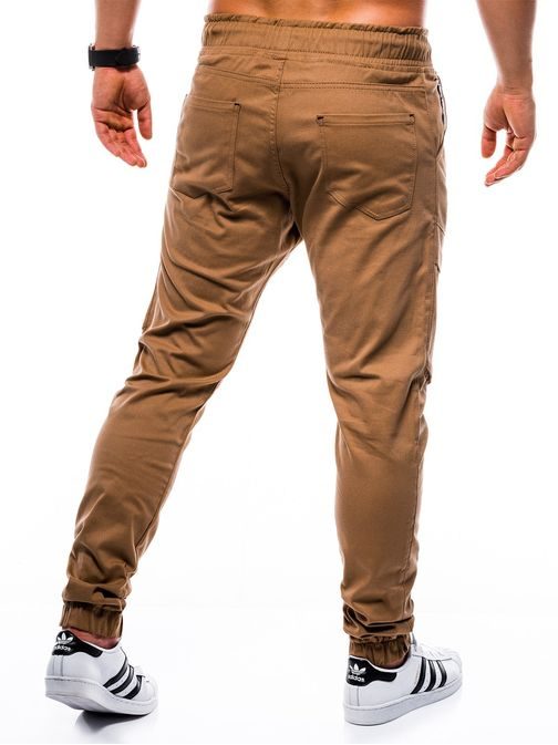 Modne camel moške jogger hlače p707