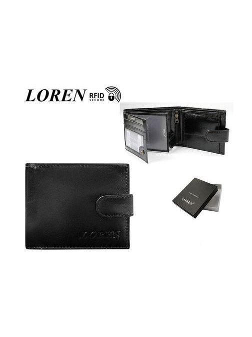 Loren denarnica z zaponko v črni barvi