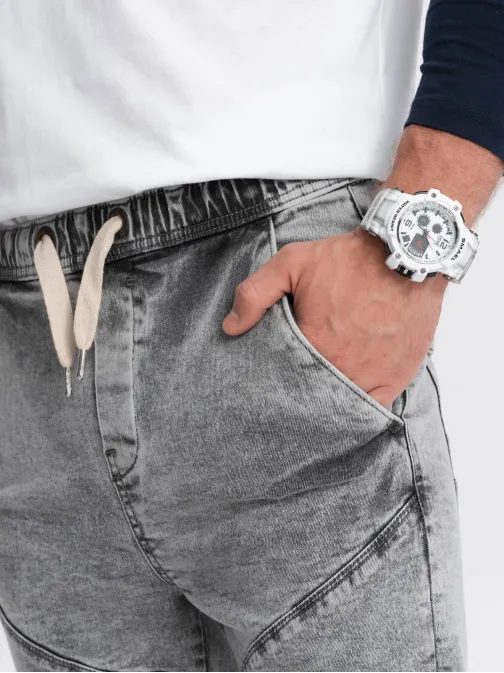 Stilske sive jeans kratke hlače W361