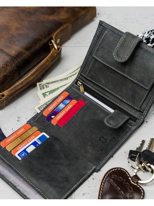 Grafit moška denarnica Always Wild s prackou