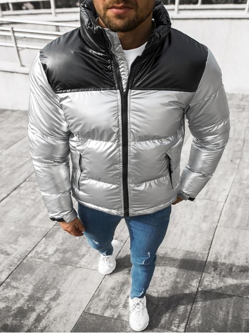 Stilska zimska jakna v srebrni barvi JB/JP1188/2Z