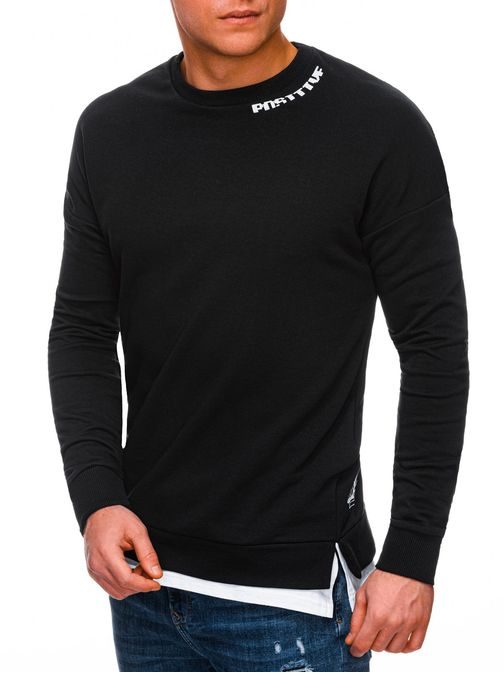 Stilski črn pulover B1340