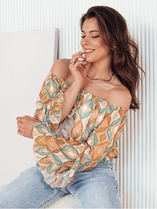 Ženska unikatna rjava bluza Sprian