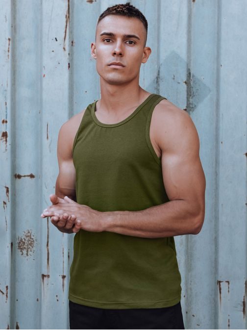 Enobarven brezrokavnik zelene barve