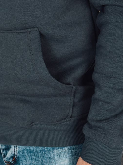 Basic moški grafitni pulover s kapuco