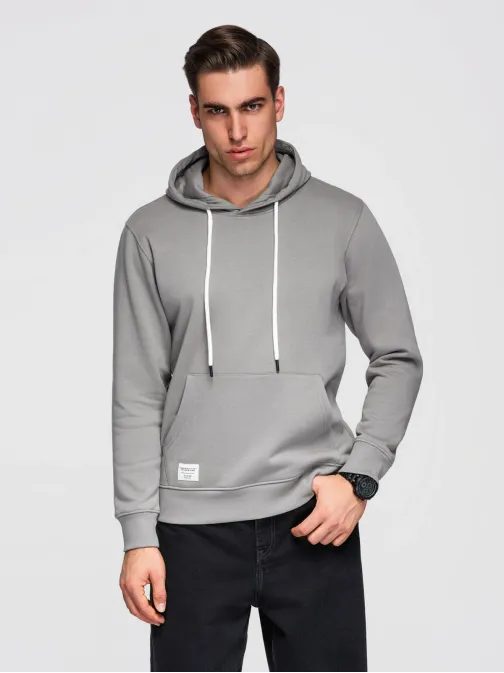 Modna siva majica s kapuco SSBN-0270