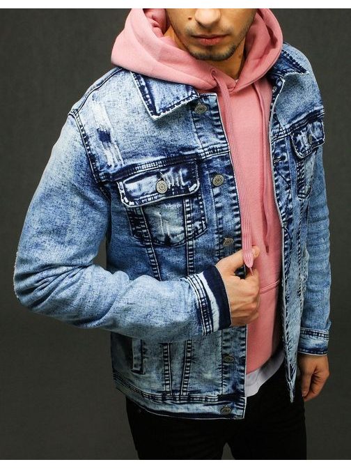 Moška modna jakna s potiskom na zadnji strani