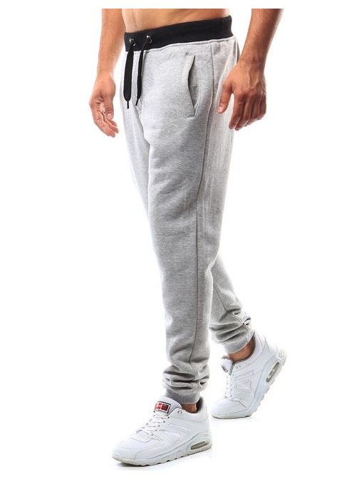 Trendi moške trenirke v sivi barvi