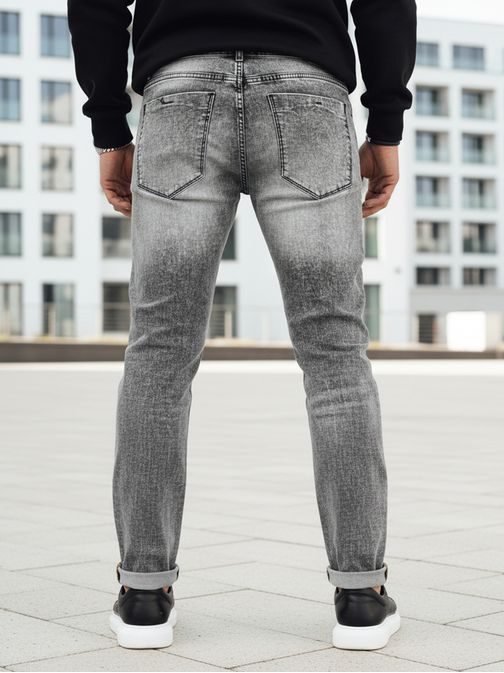 Stilske sive jeans hlače za moške