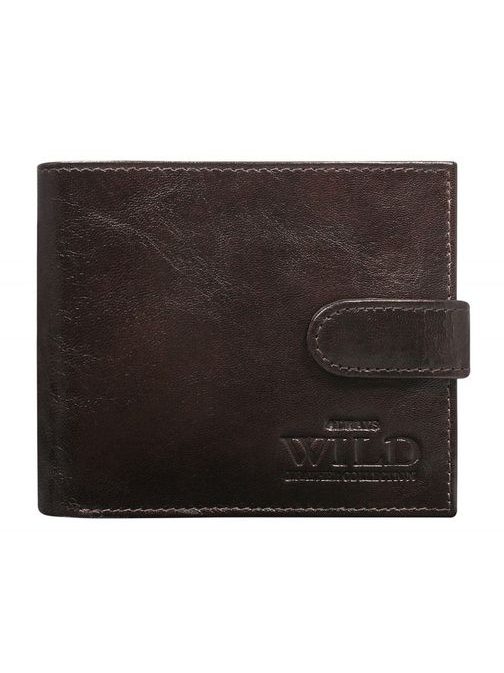 Trendovska rjava moška denarnica z zaponko