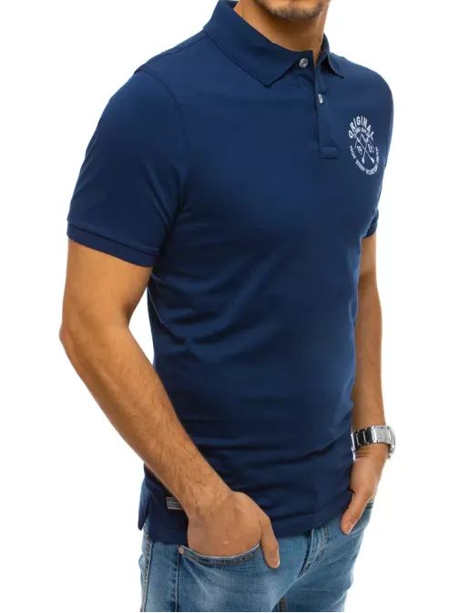 Preprosta indigo polo majica